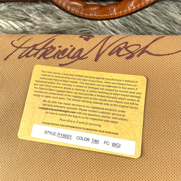 NWT elegant Patricia Nash genuine leather tote - Picture 8 of 11